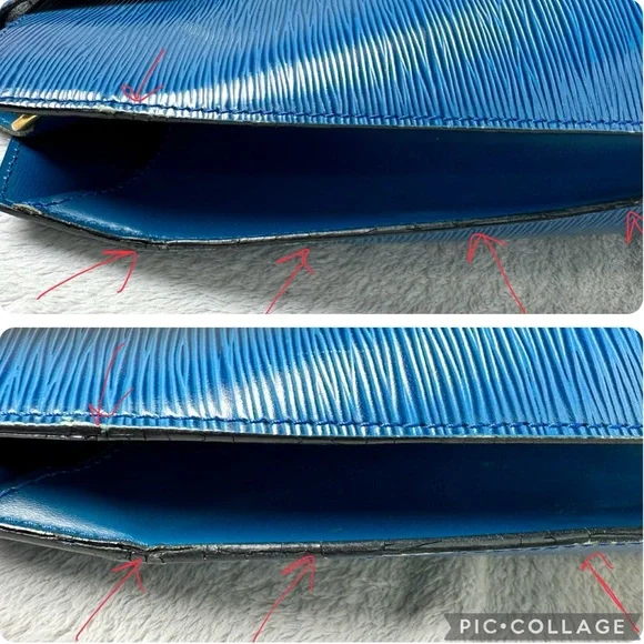 SALE! 💙Vintage 1993 LV Cluny Blue Epi Leather Bucket Bag - Picture 13 of 15